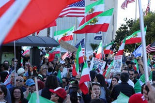 Activists take part in a 'Free Iran' rally in Los Angeles, California, on 11 January 2026